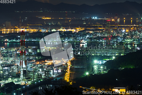 Image of Mizushima industrial area at night