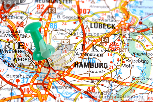 Image of Hamburg on map