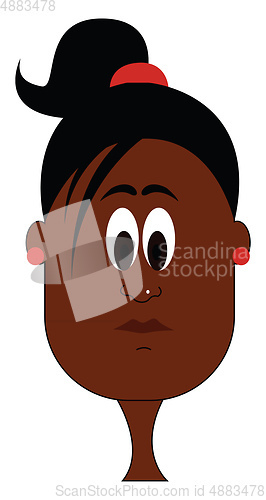 Image of girl portrait vector or color illustration