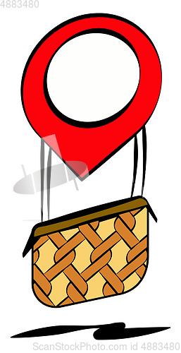 Image of Air balloon of localization symbol vector or color illustration