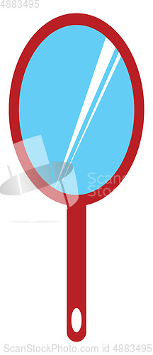 Image of Red mirror vector or color illustration