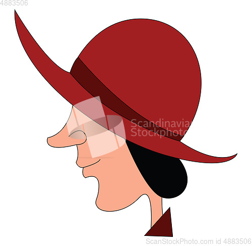 Image of A large hat vector or color illustration