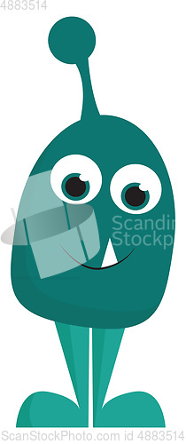 Image of single horn monster vector or color illustration