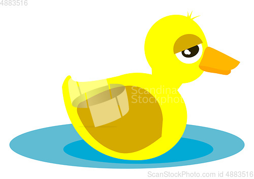 Image of Yellow duck vector color illustration.