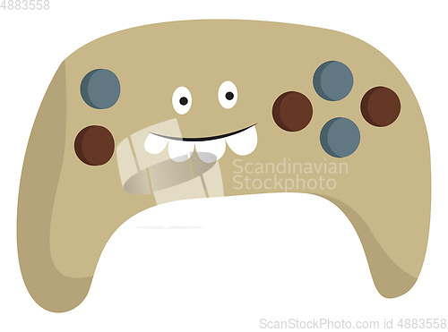 Image of Clipart of a colorful PlayStation controller laughing vector or 