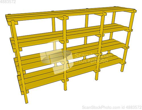 Image of A type of shelf picture vector or color illustration