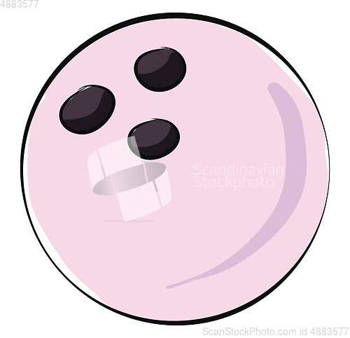 Image of Light violet bowling ball vector illustration on white backgroun