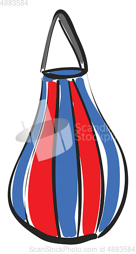 Image of A punching bag vector or color illustration