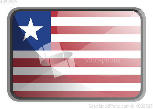 Image of Vector illustration of Liberia flag on white background.