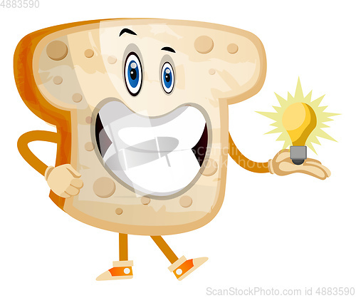 Image of Idea Toast illustration vector on white background