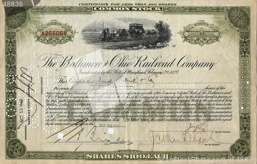 Image of Old Stock Certificate 3