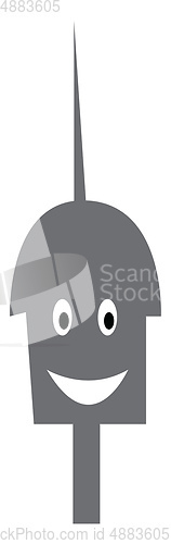 Image of Robot with an antenna vector or color illustration