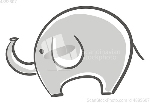 Image of Fat elephant vector or color illustration