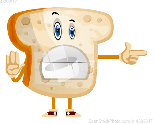 Image of Stop Bread illustration vector on white background