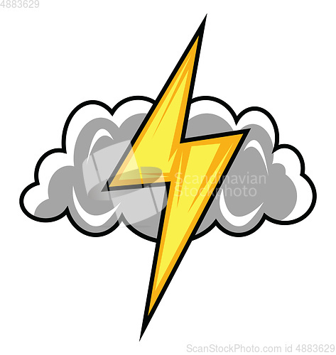 Image of Thunderstorm logo for gaming illustration vector on white backgr