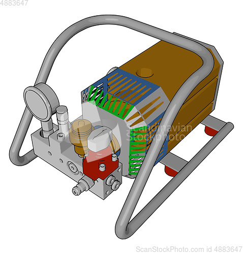 Image of Pump operated sprayer vector or color illustration