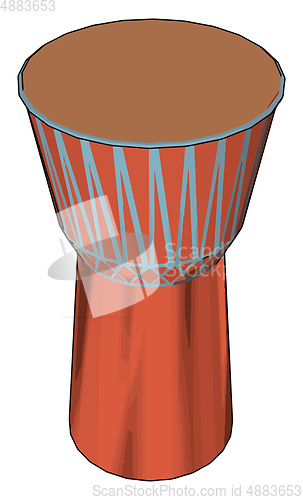 Image of Djembe musical instrument vector or color illustration