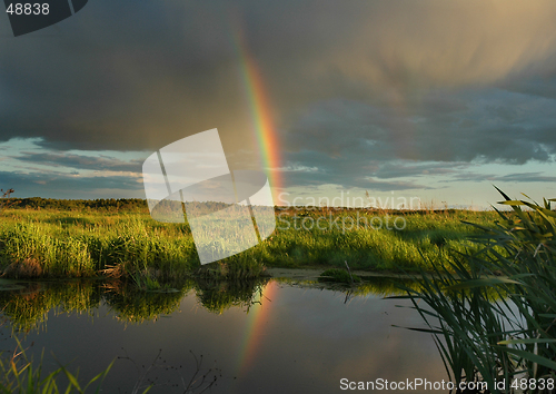 Image of The evening rainbow.