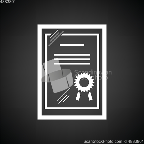 Image of Certificate under glass icon