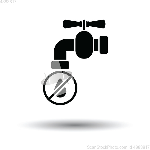 Image of Water faucet with dropping water icon