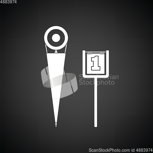 Image of American football sideline markers icon