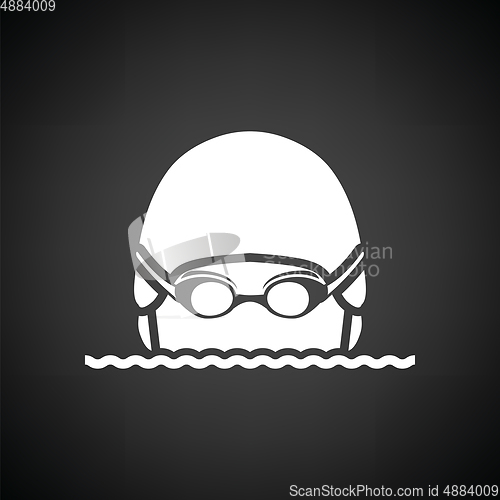 Image of Swimming man head icon