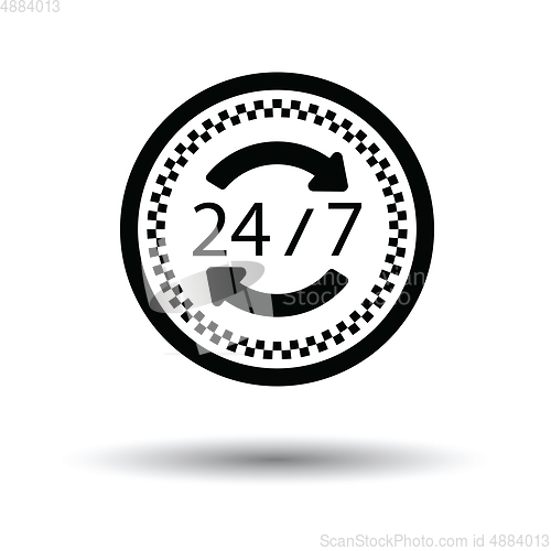 Image of 24 hour taxi service icon