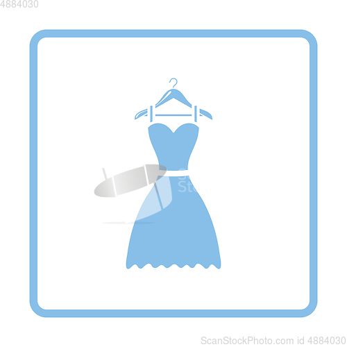 Image of Elegant dress on shoulders icon