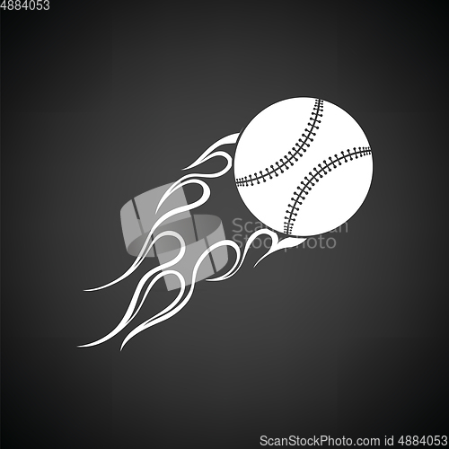 Image of Baseball fire ball icon