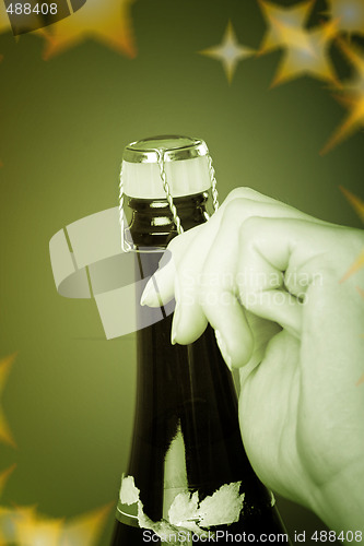 Image of Opening champagne bottle