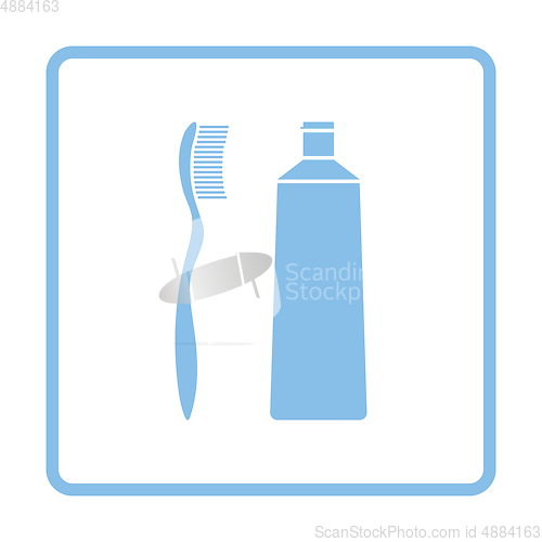 Image of Toothpaste and brush icon