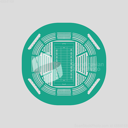 Image of American football stadium bird\'s-eye view icon