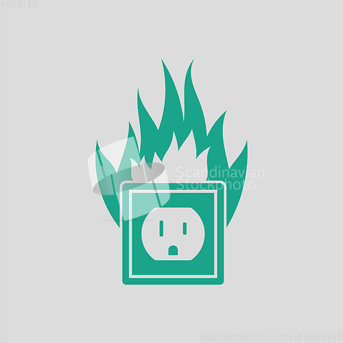 Image of Electric outlet fire icon