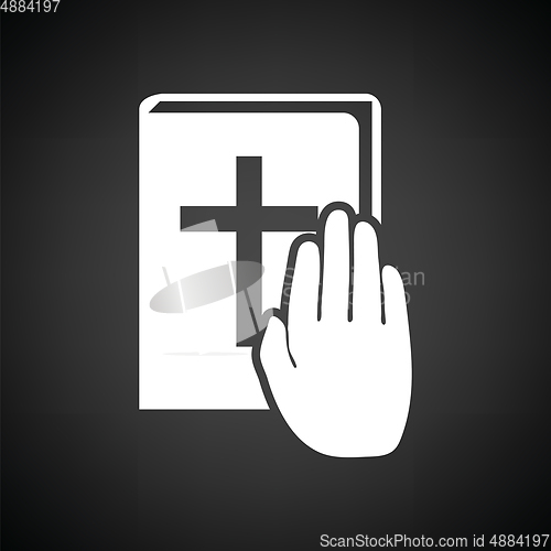 Image of Hand on Bible icon