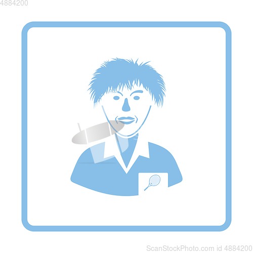 Image of Tennis man athlete head icon