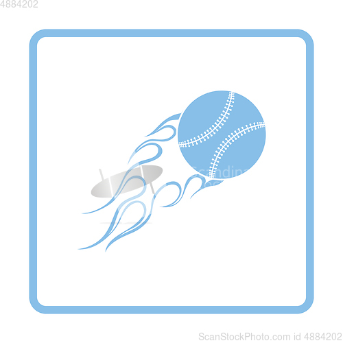 Image of Baseball fire ball icon