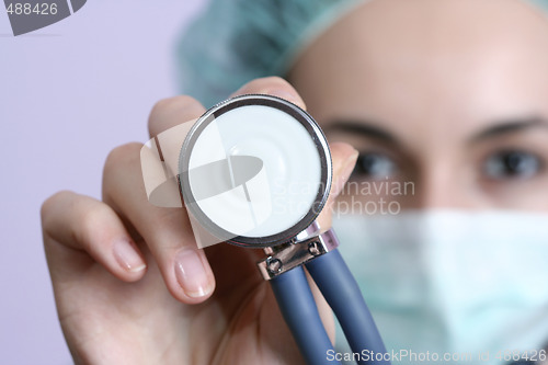 Image of Young doctor with stethoscope.