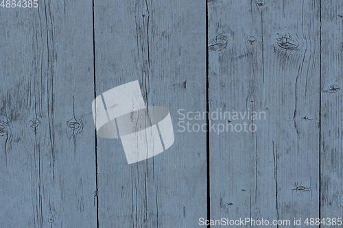 Image of Blue painted wooden planks