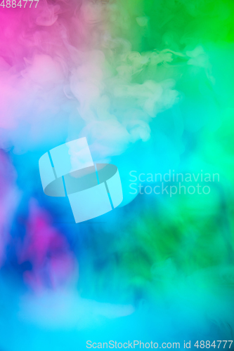 Image of Abstract colorful, multicolored smoke spreading, bright background for advertising or design, wallpaper for gadget