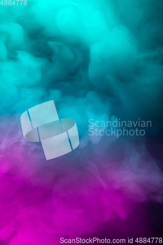 Image of Abstract colorful, multicolored smoke spreading, bright background for advertising or design, wallpaper for gadget