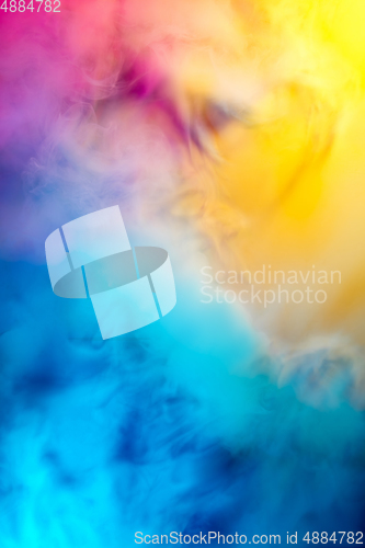 Image of Abstract colorful, multicolored smoke spreading, bright background for advertising or design, wallpaper for gadget