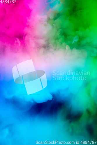 Image of Abstract colorful, multicolored smoke spreading, bright background for advertising or design, wallpaper for gadget