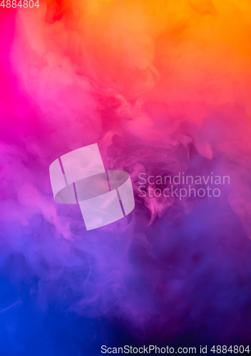 Image of Abstract colorful, multicolored smoke spreading, bright background for advertising or design, wallpaper for gadget