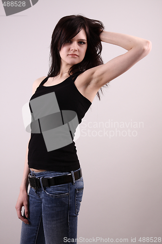 Image of Fashion model in studio