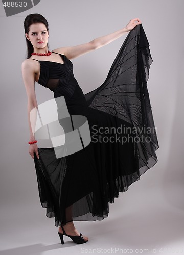 Image of Fashion model in studio