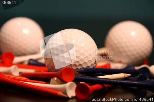 Image of Golf balls and tees