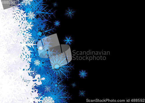 Image of snowflake pile blue