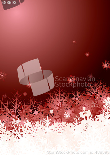 Image of snowflake pile red