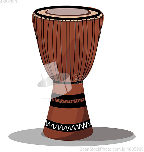Image of Traditional African drum vector or color illustration