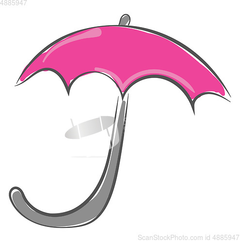 Image of A cute umbrella vector or color illustration
